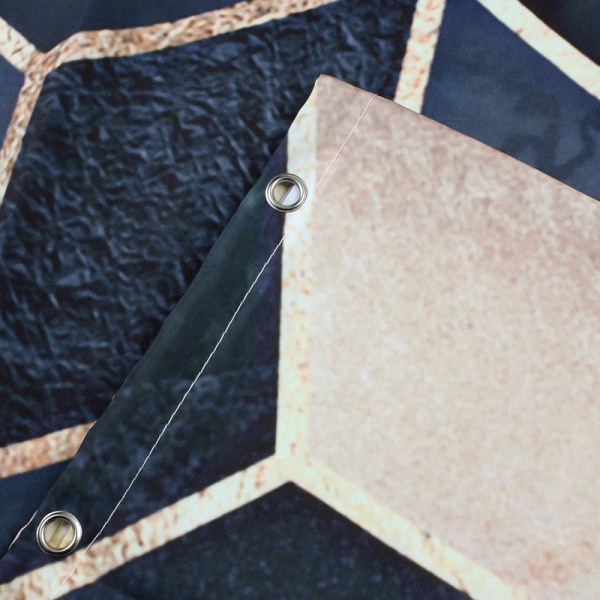 Ett sett (trykt, 180 cm × 180 cm) dusjforheng, muggsikker rumpe