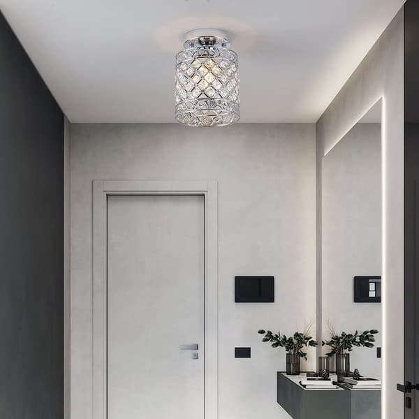 Mini Style Moderne Dekor Krystall Flush Mount Taklampe Fi