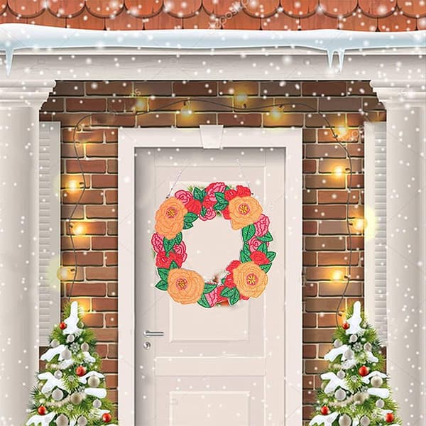 Roser - 7D Julekrans - DIY Diamantmaleri - Påske