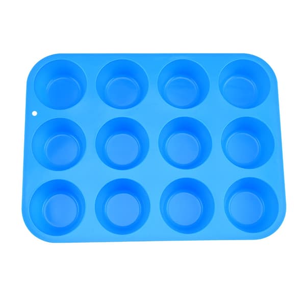 12 hull silikon kakeform, non-stick marfin cupcake bakeform
