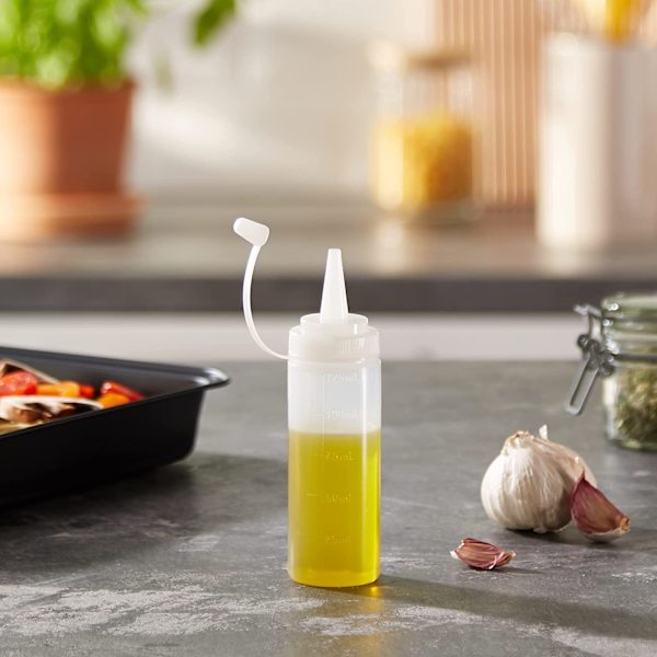 2 stk 240ml 8oz-Hvit plastmyk flaske med myk tut
