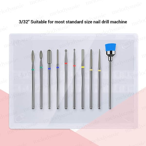 Nagelborr Bits Set Säkerhet Nagelbandsverktyg Diamant Metall Professio