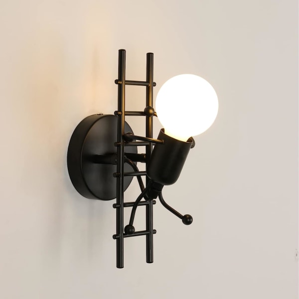 Indendørs væglampe, kreativ menneskelig klatrevæglampe, moderne