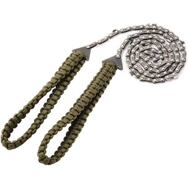Taskukokoinen ketjusaha paracord-kahvalla, taittuva ketjusaha (36 tuumaa)