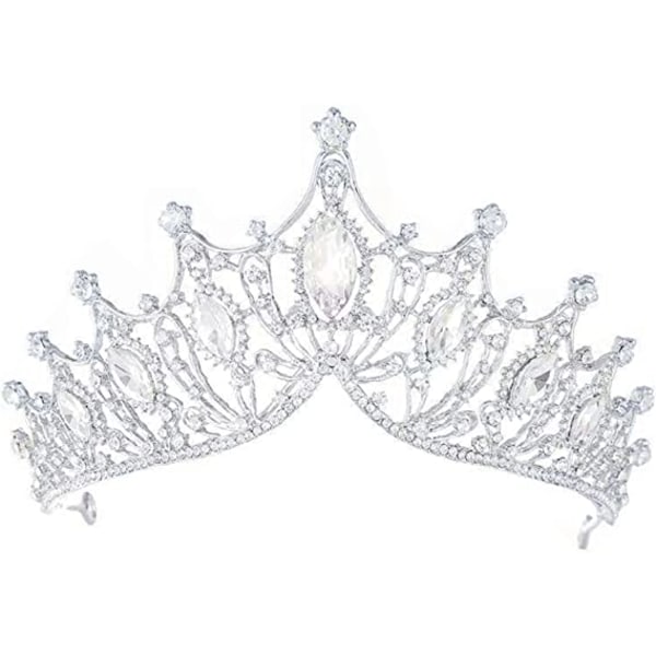 Diamond Crown hodeplagg (sølv), Princess Bride Crystal Diamond,