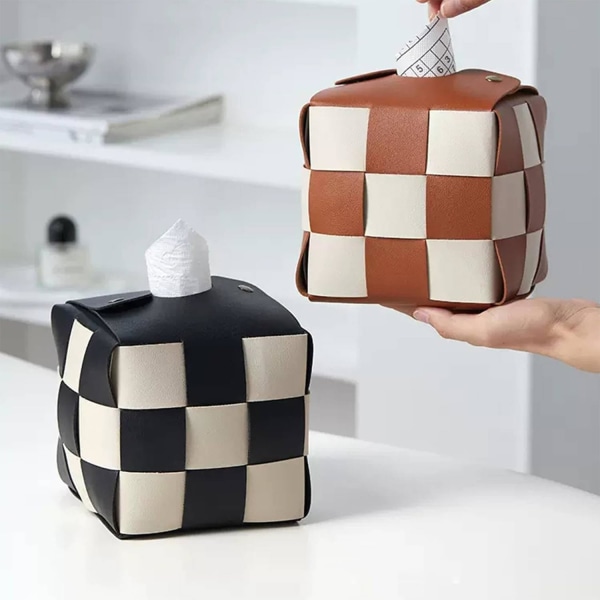 Square Leather Tissue Bag, Tissue Box, Square Leather Tissue Hold