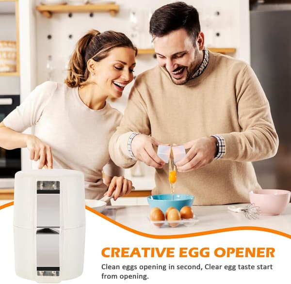 5 stk Eggeskallåpner, Eggeskallknuser for Egg, Rustfritt Stål Egg Skreller, Håndholdt Egg Separator Verktøy, Rask Egg Cra