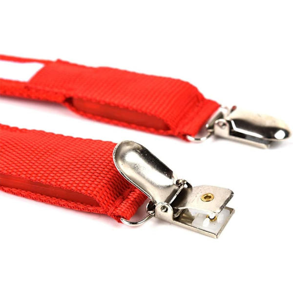 Røde, Herres Suspenders med Clips Lysende Suspenders Rave Tilbehør