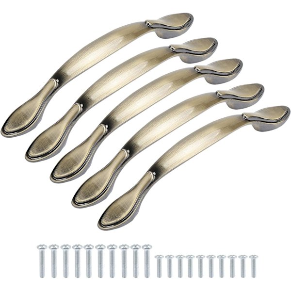 Sarja 10 Vintage Antique Arch Shaped Cabinet Pulls, Furniture D