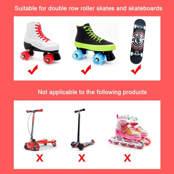 Skateboardhjul, 4 stk/sett lette skateboardhjul Quad Roller S