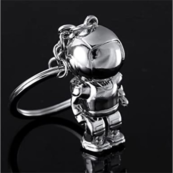 3D Astronaut Space Robot Brass Keychain Pendant Men Car Waist Bu