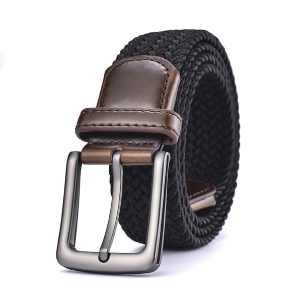 Bälte för Män 2-pack, Mäns Elastiskt Flätad Webbbälte för Casual Golf