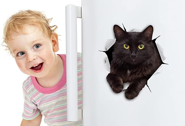 3D kattväggdekaler - 2-pack - Dekorativa dekaler - Cheeky