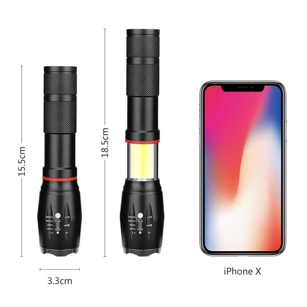 Tehokas teleskooppitarkennuksen taskulamppu, Mini COB magneettinen taskulamppu