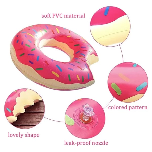 80cm Donutformad Badring - Rosa - 1 st
