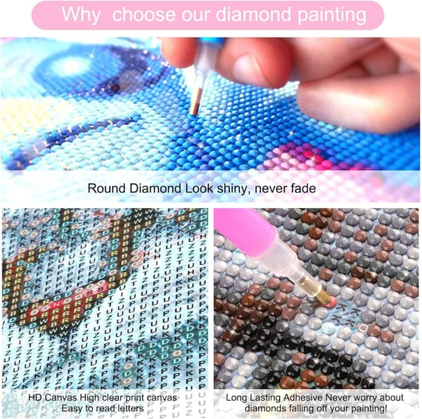 5D Diamantbroderi Kit efter nummer Diamantmaleri Rhinestone
