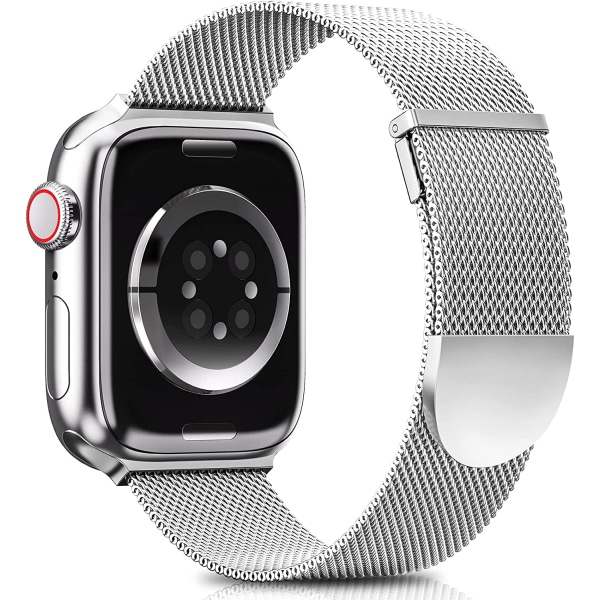 Sølvremmer Kompatibel med Apple Watch-rem 42/44/45 mm for Wo