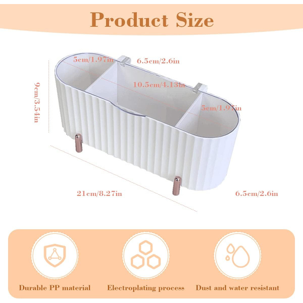 Vit - Bomullstopsdispenser, Bomullstopsdispenser, Bomullstops