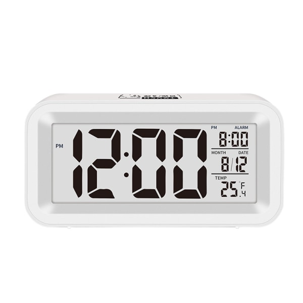 1 st digital väckarklocka (vit), LED-väckarklocka med Tempera