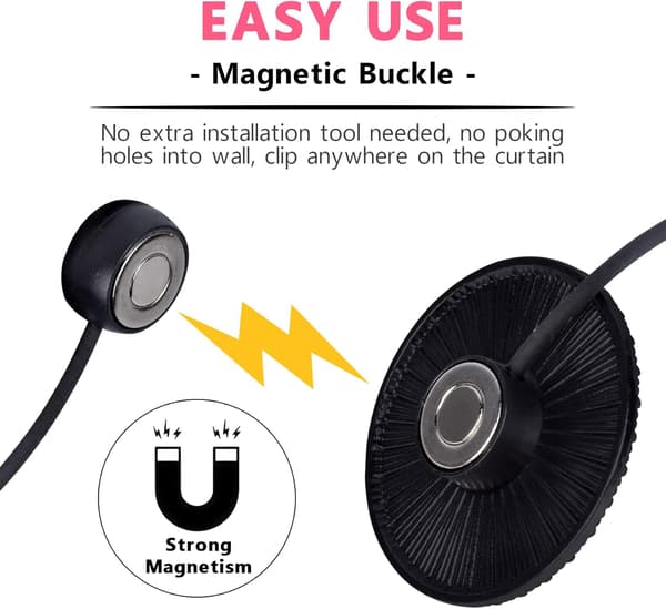 4 st magnetiska gardinbindningar klämma metall gardin spänne Holdb