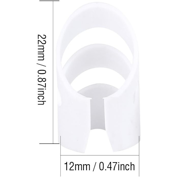 Vit - 4-pack. Plektrum i plast för gitarr, ukulele och bas