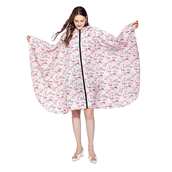 Regnjakke Poncho for Kvinner Vanntett Lett Gjenbrukbar Hik