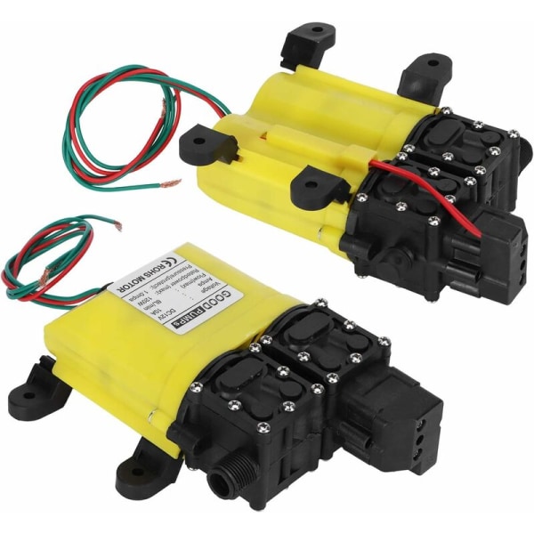 Painevesipumppu, 12V 120W 8L korkeapaineinen vesikalvopumppu, automaattinen sähköinen vesipumppu kupariliittimellä kylpyhuoneeseen, puutarhaan, asuntoautoon, veneeseen
