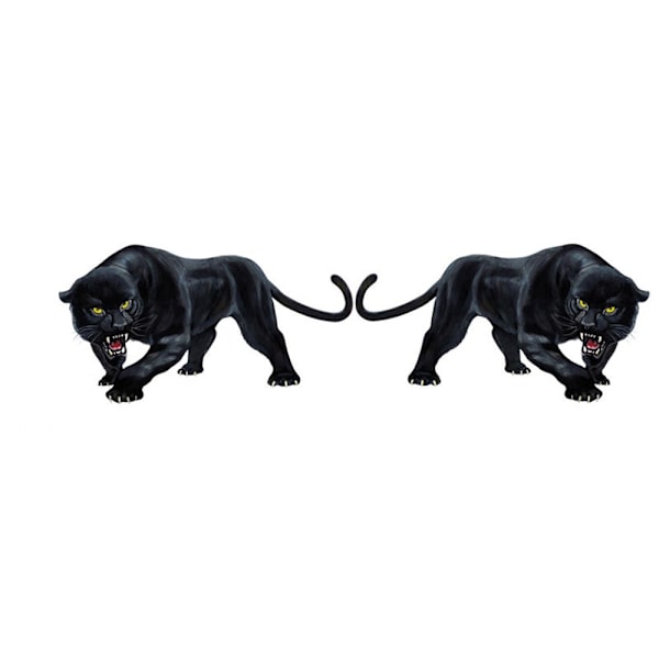 2 st djurklistermärken, bildekorationsklistermärken Panther bilklistermärke