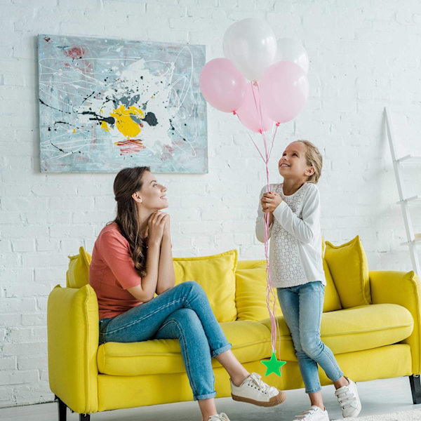 20 painoa helium-ilmapalloille Eri muotoja ja värejä Tähdet He