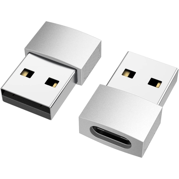 2 USB C hona till USB hane-adapter (2-pack), USB-C hona till U