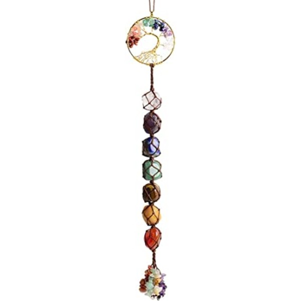2 stk Livets tre Chakra steiner Helbredende krystaller Feng Shui Hangi