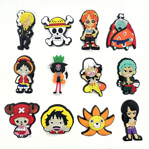 Sko Charms 12PCS King of Sea Thief Series Hul Sko Sko Blomster