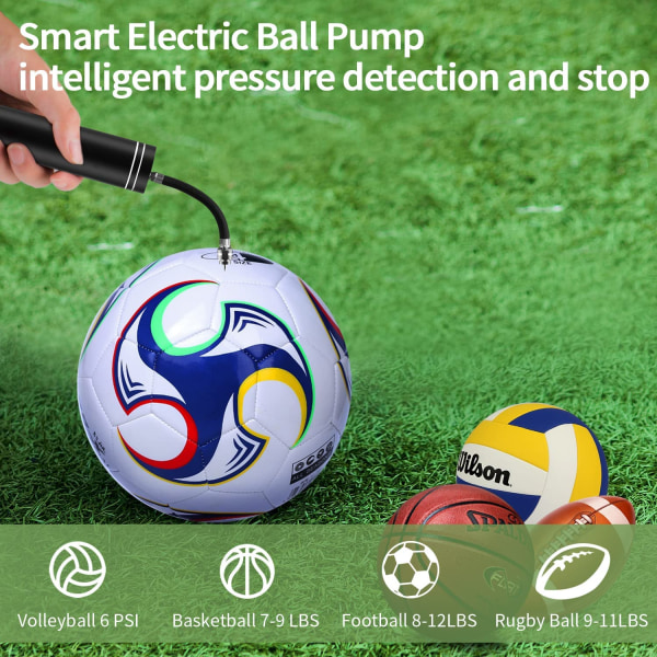 Automatisk Ball Inflator USB Oppladbar Bærbar Ball Pump Inte
