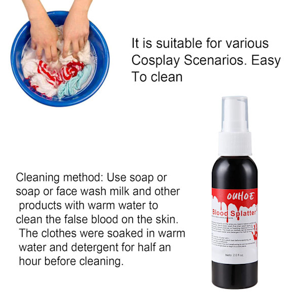 Halloween plasma spray vampyr zombie blod smink rekvisita atmosfär