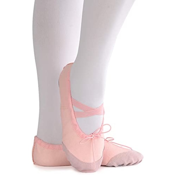 Balettskor för flickor Canvas Split Sole Danstofflor Yoga Flats G