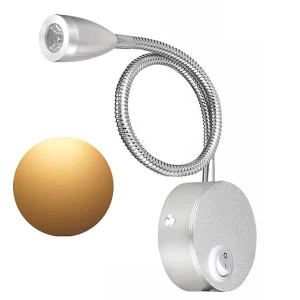 Sengelampe, justerbar hode Minimalistisk LED-sengelampe