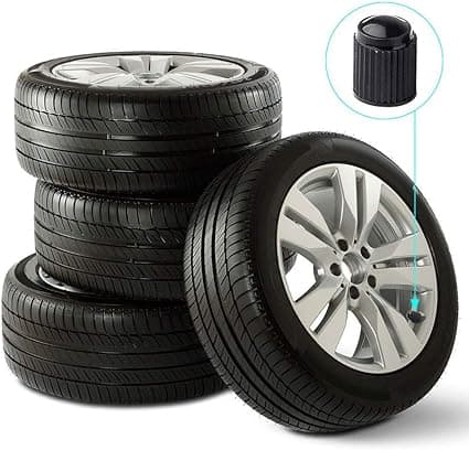10 stk dekkventilhetter (svart), plastbildeksel for dekkventilstenger,