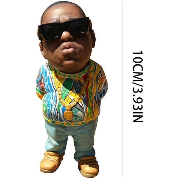 Hip Hop Legende Rapper Commemorative Resin Statue Minifigurer O