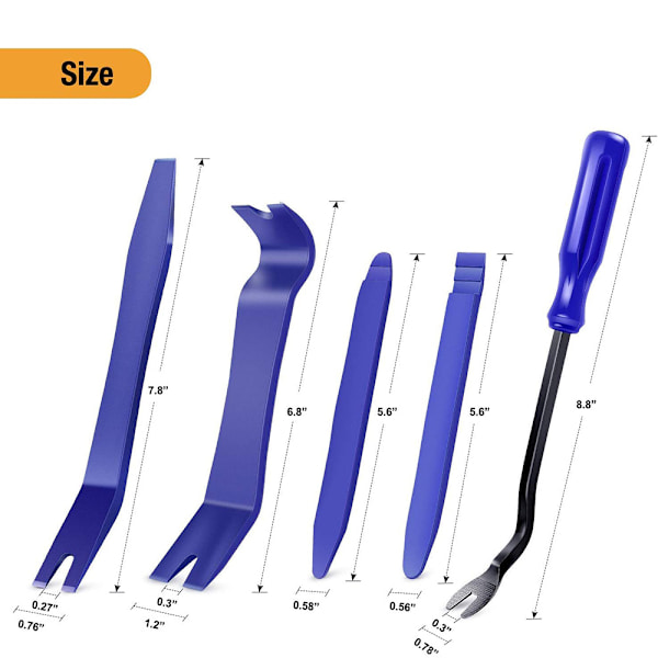 5PCS Auto Trim Removal Tool Kit No-Scratch Pry Tool Kit for Car