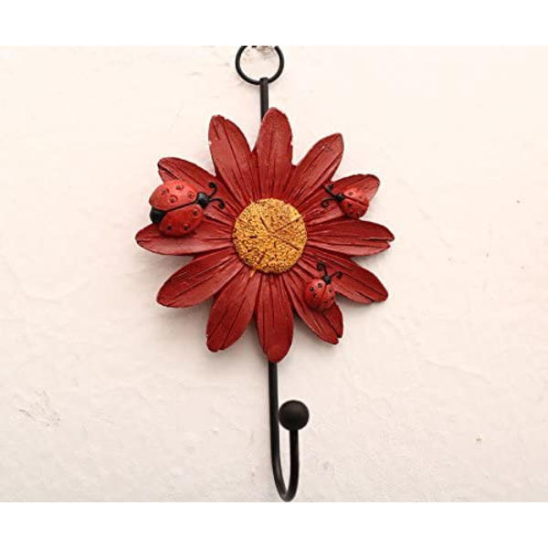 Kreativa Daisy Resin Väggkrokar Väggmonterad Konst Blomma Järn