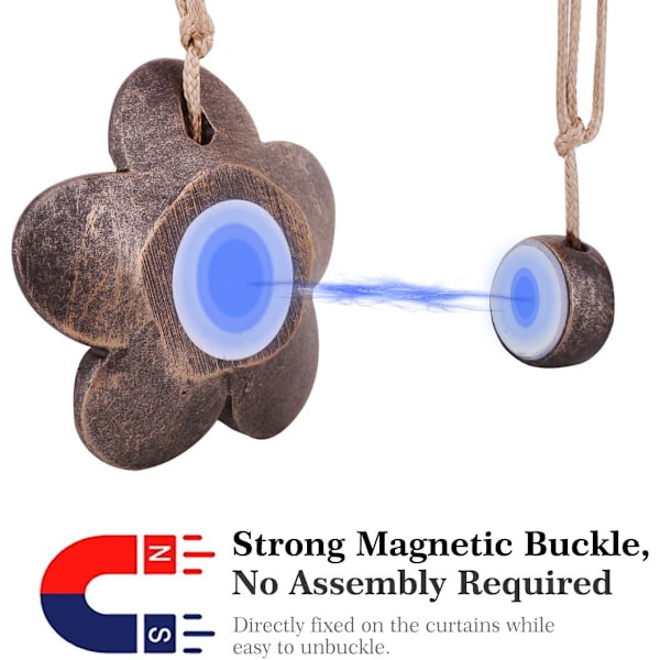 2 kpl (harmaa) Retro Magneettiset Verhoklipsit, Japanilainen Aprikoosi