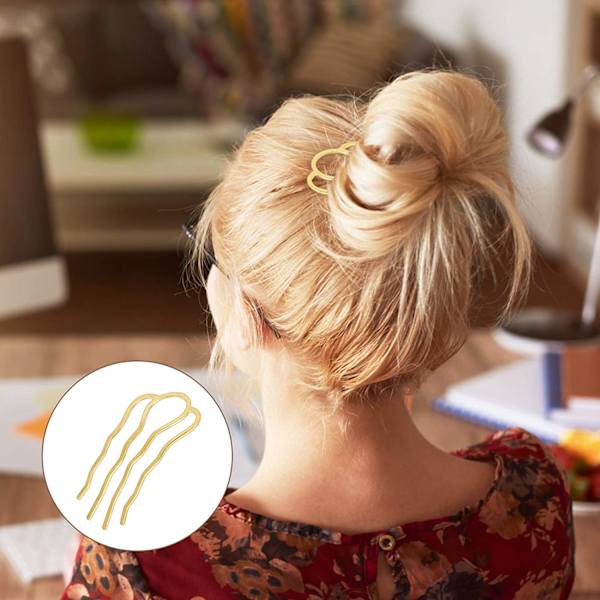 10 st Chignon Nål Hårnål Zinklegering Hårnål U-formad 4-stift La