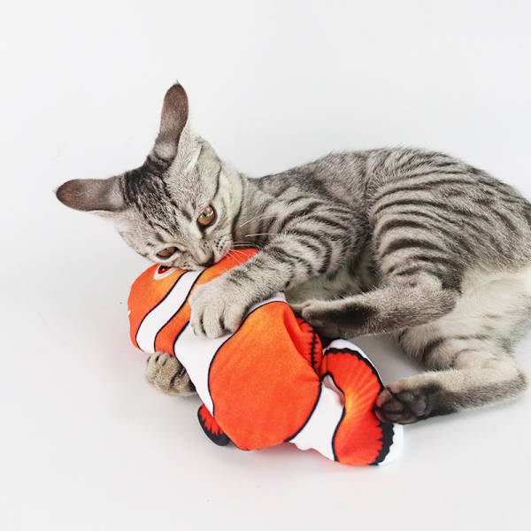 Clownfiskleksaker, simmande robotfisk katt leksaker, akvarium Intera