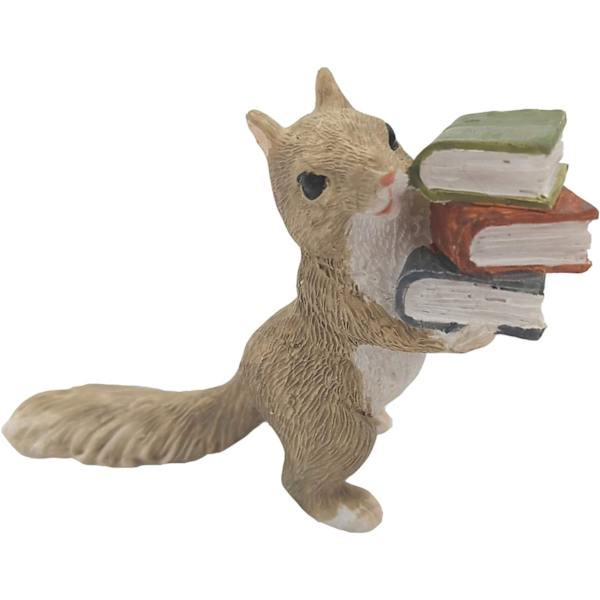 Keijupuutarhan miniatyyrilukuhahmo - Orava-rakkauskirja D