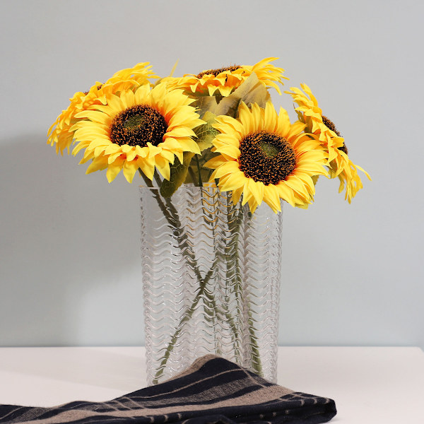 10 stk. kunstige solsikkebuketter, kunstige blomster til bryllupsdekorasjon, brudeblomster, DIY hagedekorasjon