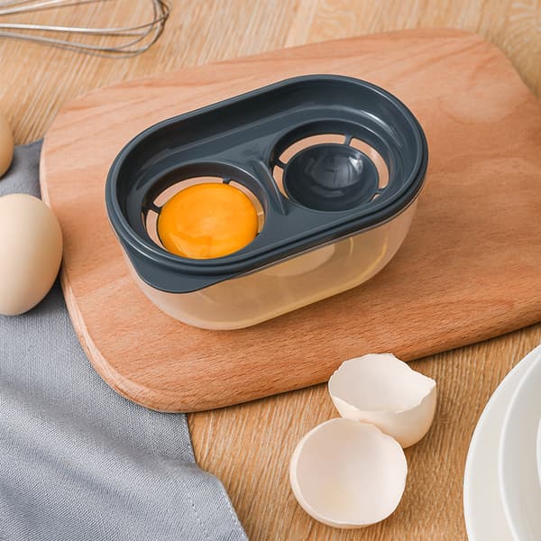 Blå äggula separator plastbox, kan användas för diskmaskin