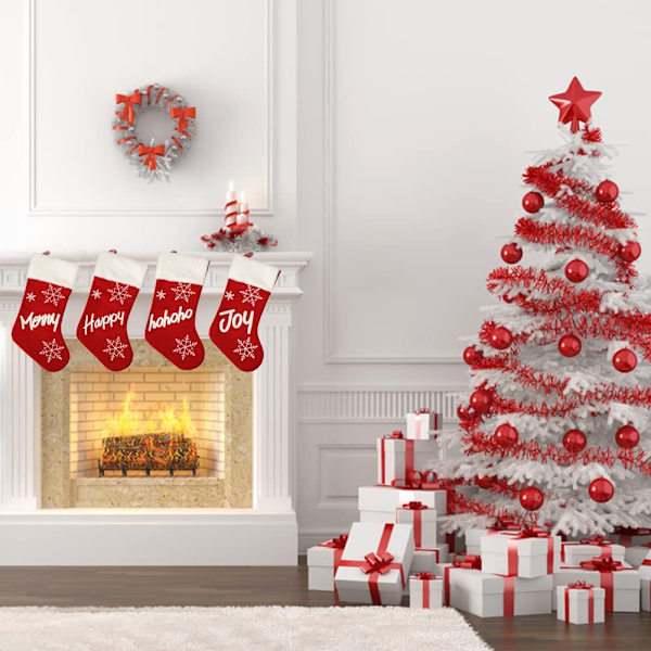 HOHOHO Julstrumpor 1-pack, 18 tum Plysch Stora Chris