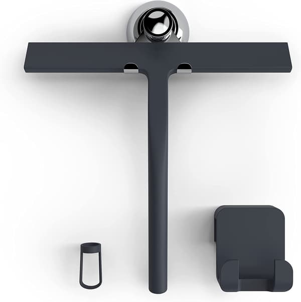 Brusekraber med sugekopholder - 22,5 cm sort - Vindue