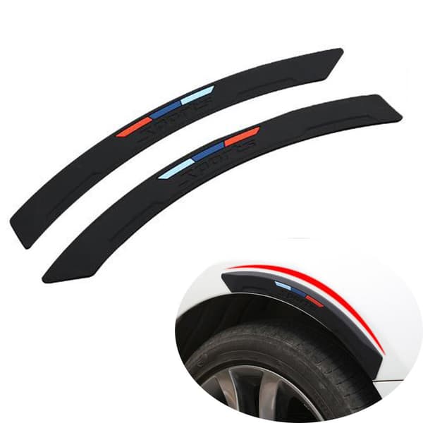 Gummi Front+Bak Bilhjul Bumper Scratch Protector Strip Corne