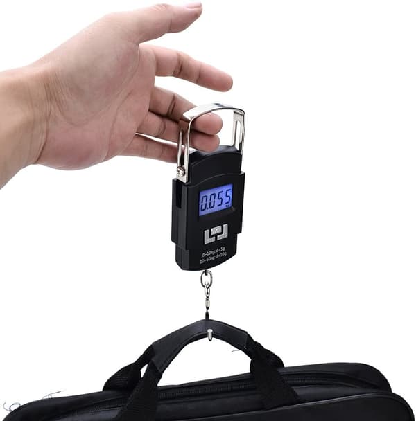 Digital vægt bagagekrog 50kg/110lbs elektronisk præcisionsvægt